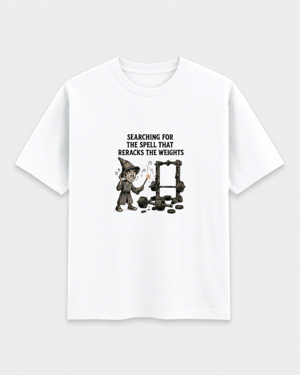 Searching for the Spell That Reracks the Weights Tee