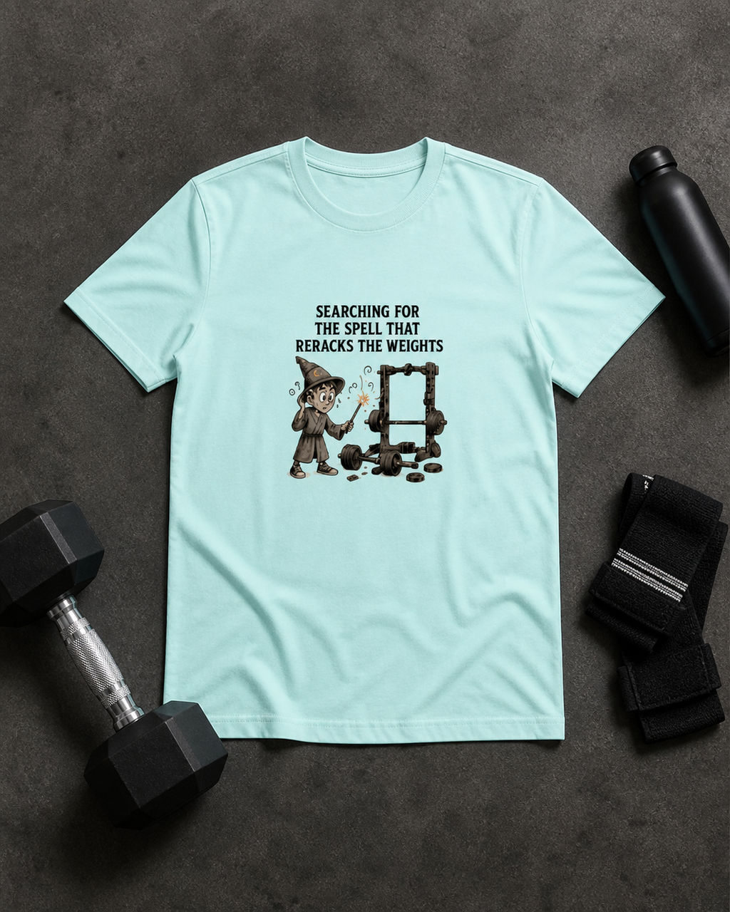 Searching for the Spell That Reracks the Weights Tee