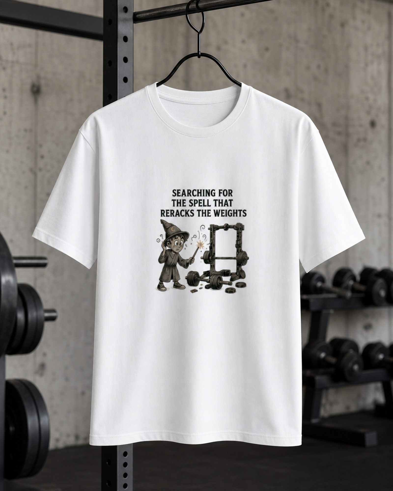 Searching for the Spell That Reracks the Weights Tee