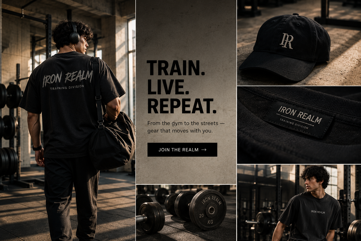 TRAIN. LIVE. REPEAT. — IRON REALM campaign